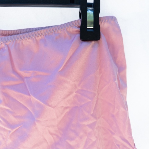 vintage pink bloomer shorts size small hers bloomers w/ lace trim - Picture 2 of 6